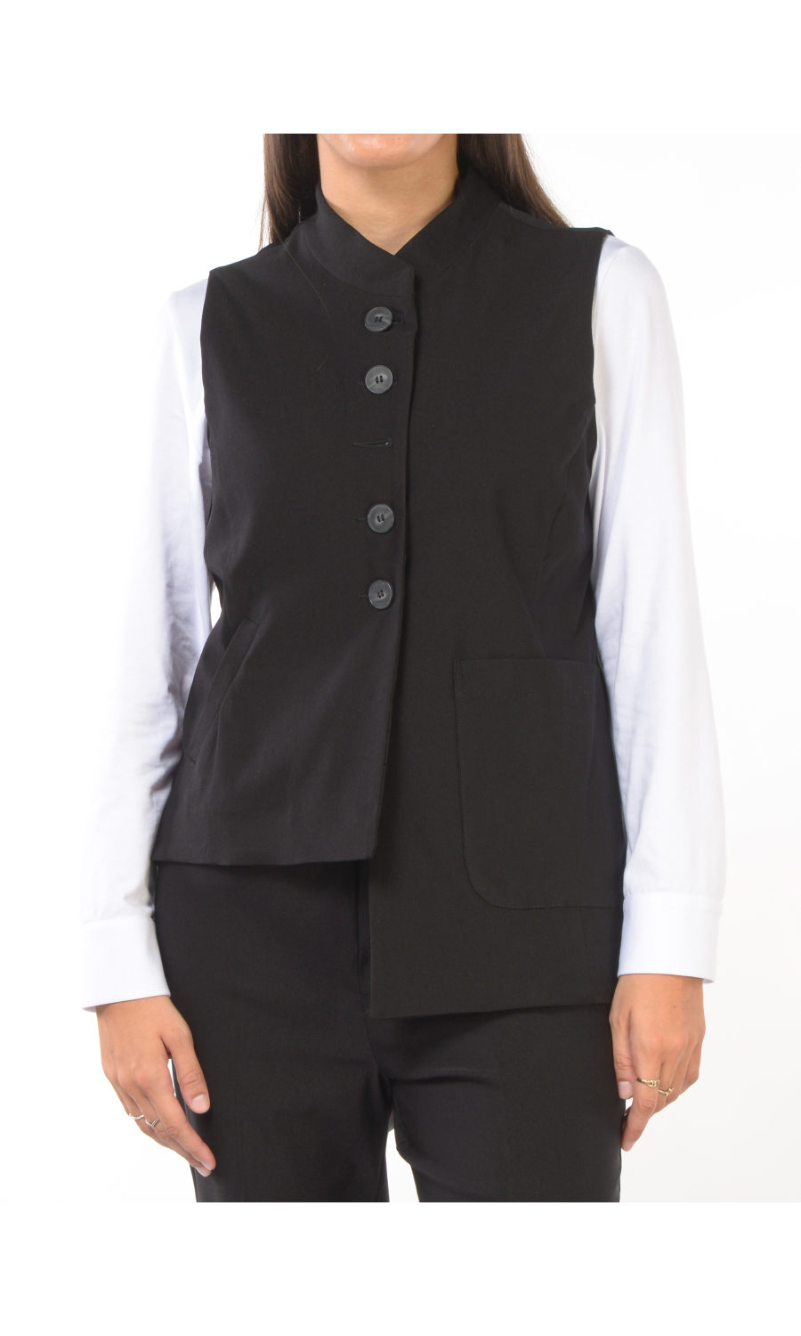 gilet da donna Jurere asimmetrico con bottoni