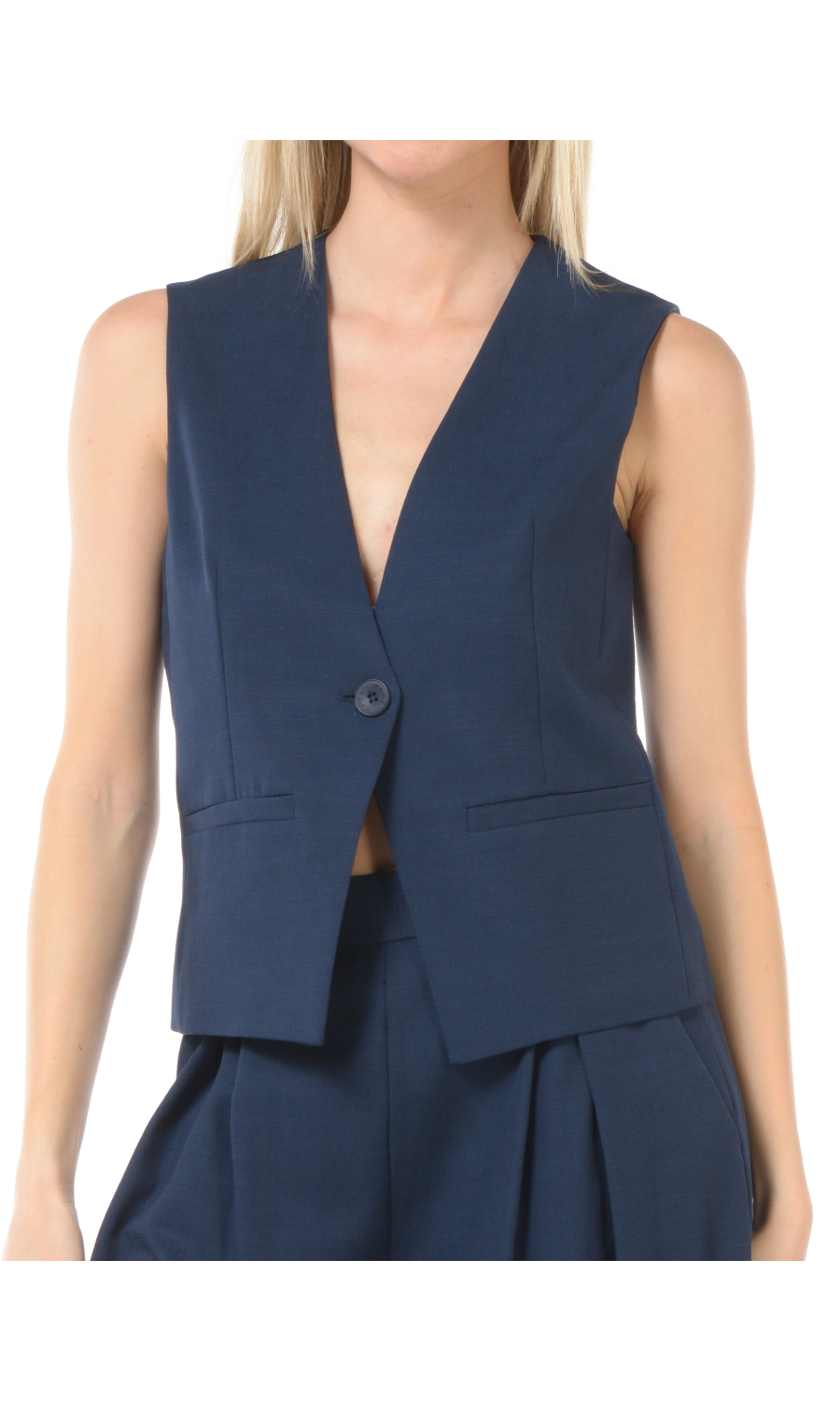gilet da donna Kaos con bottone e tasche
