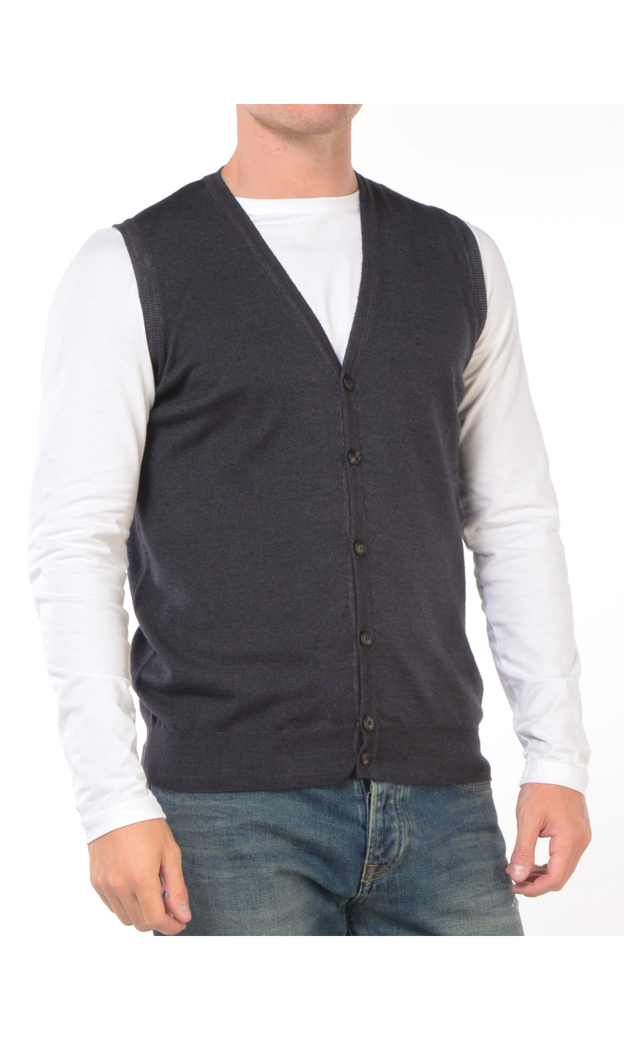 gilet da uomo Jeordies in lana con bottoni