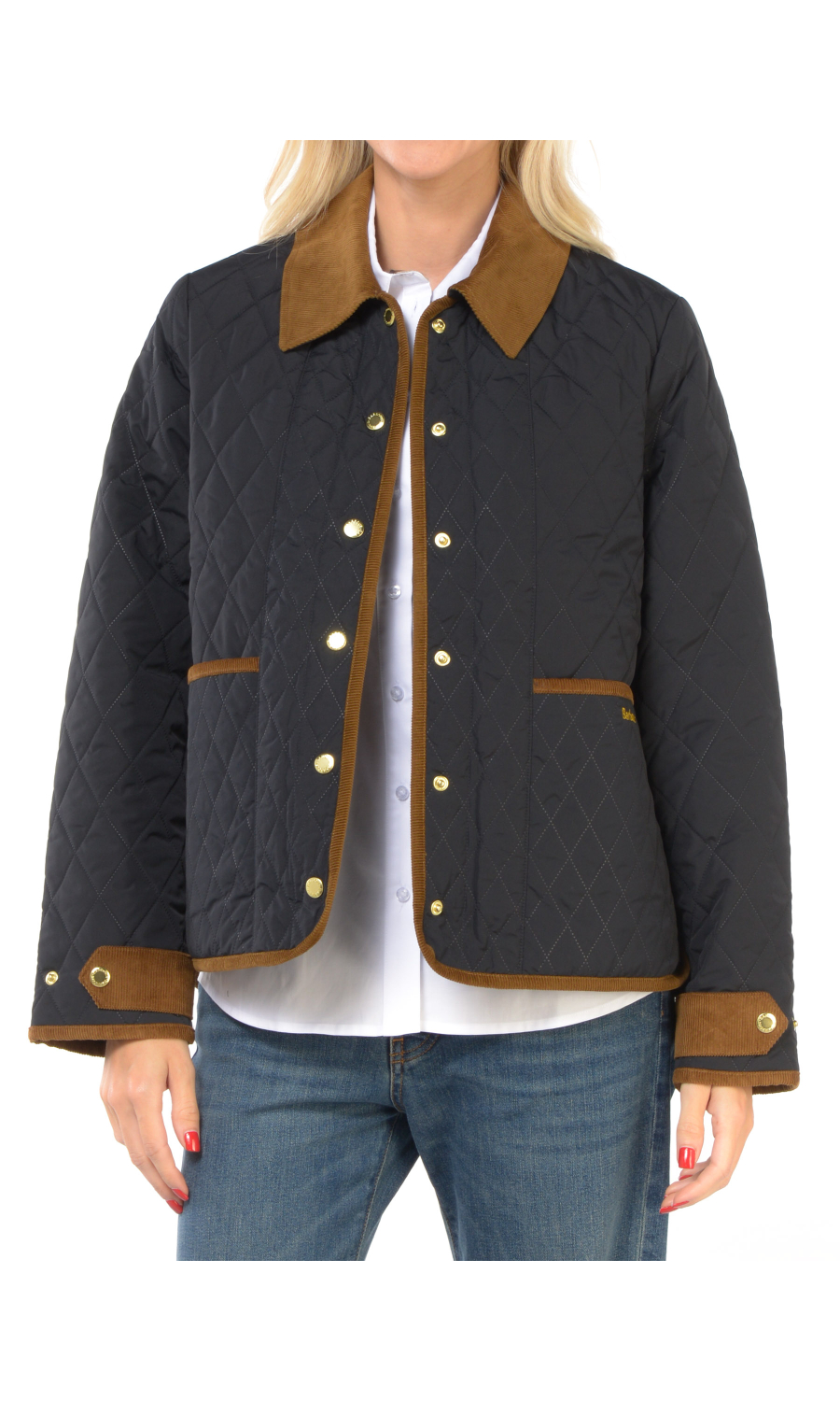 giubbino da donna Barbour Ainsdale Quilted con profili a contrasto