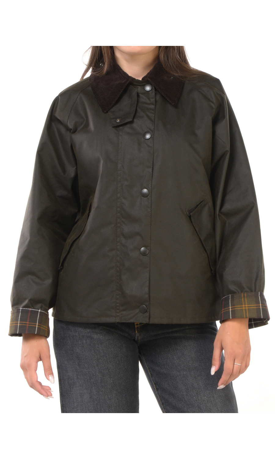 giubbino da donna Barbour Transport Wax in cotone cerato