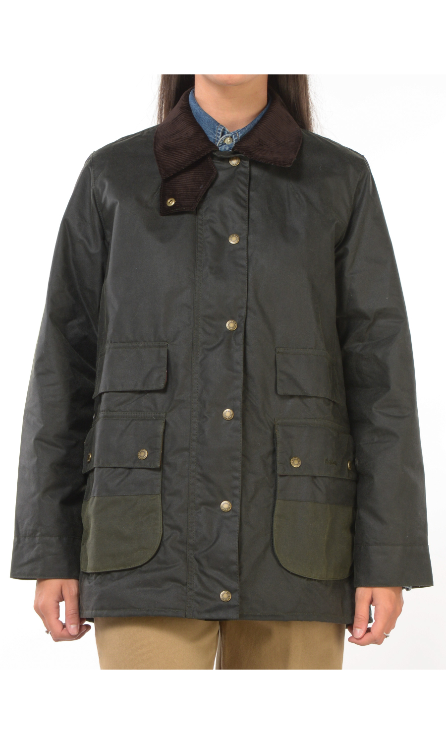 giubbino da donna Barbour Modern Border in cotone cerato