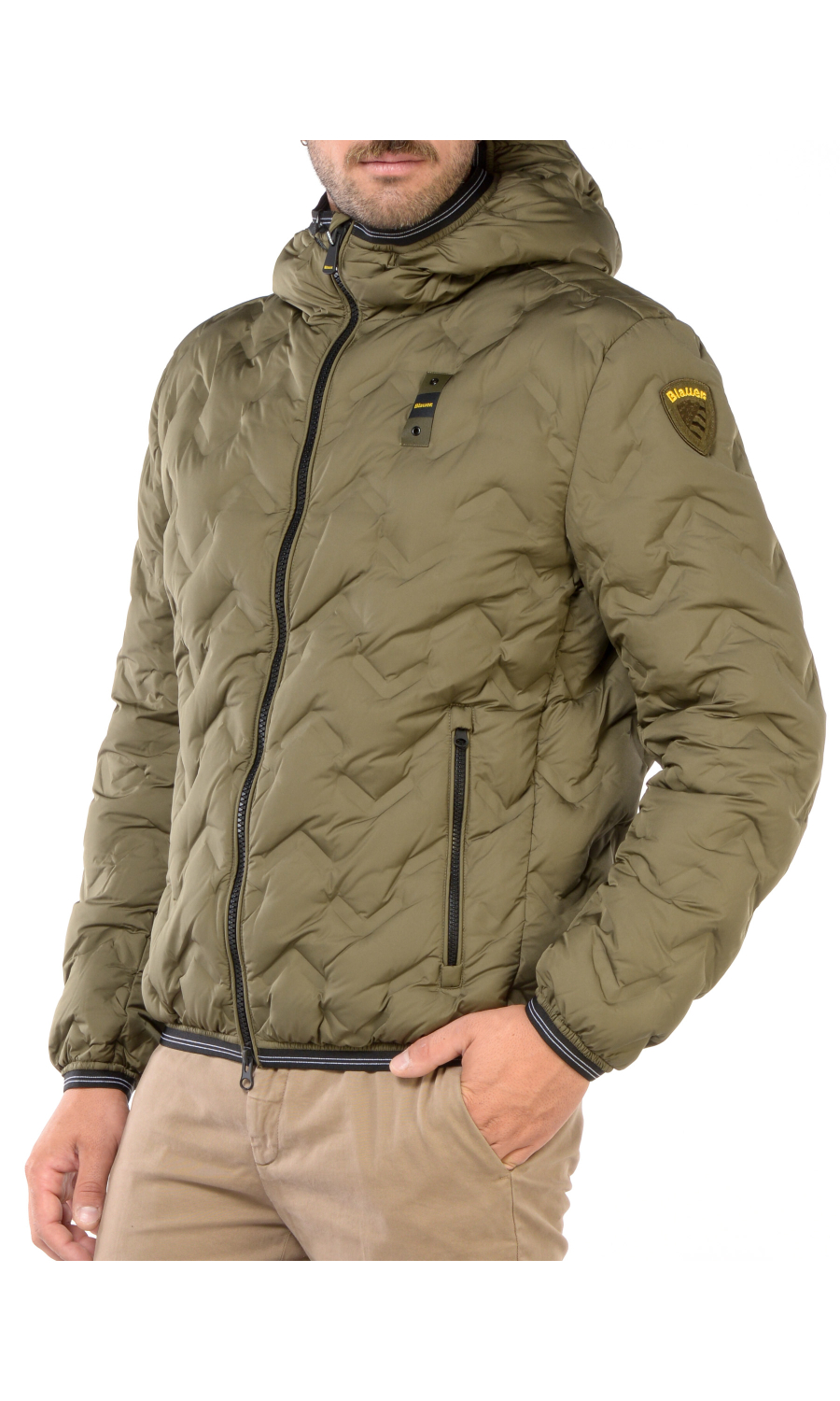 giubbino da uomo Blauer U.S.A. imbottito con logo