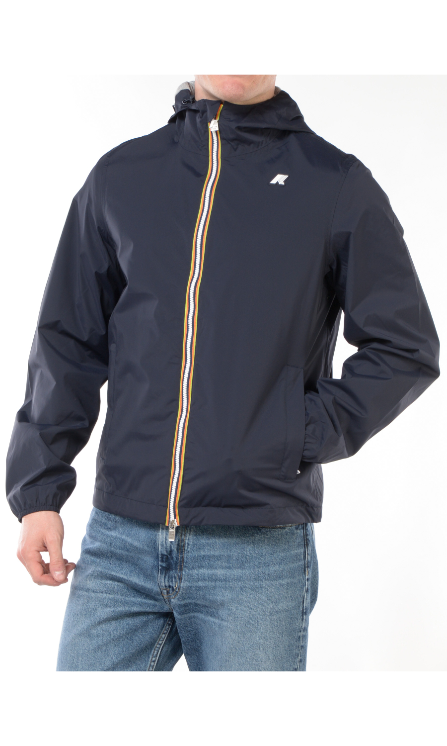 giubbino da uomo K Way jack stretch con cappuccio
