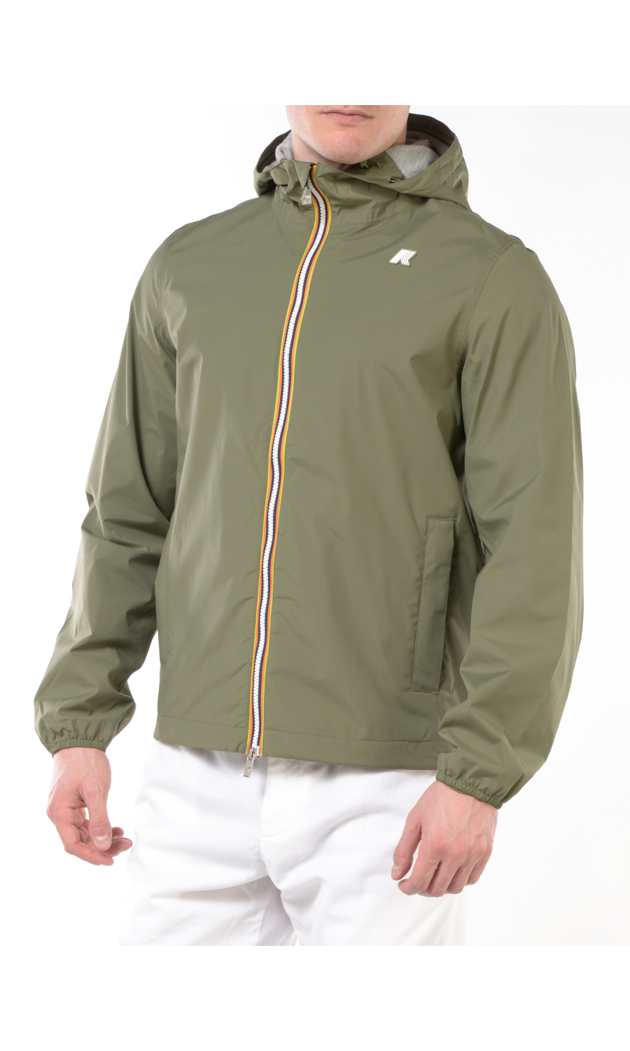 giubbino da uomo K Way jack stretch con cappuccio