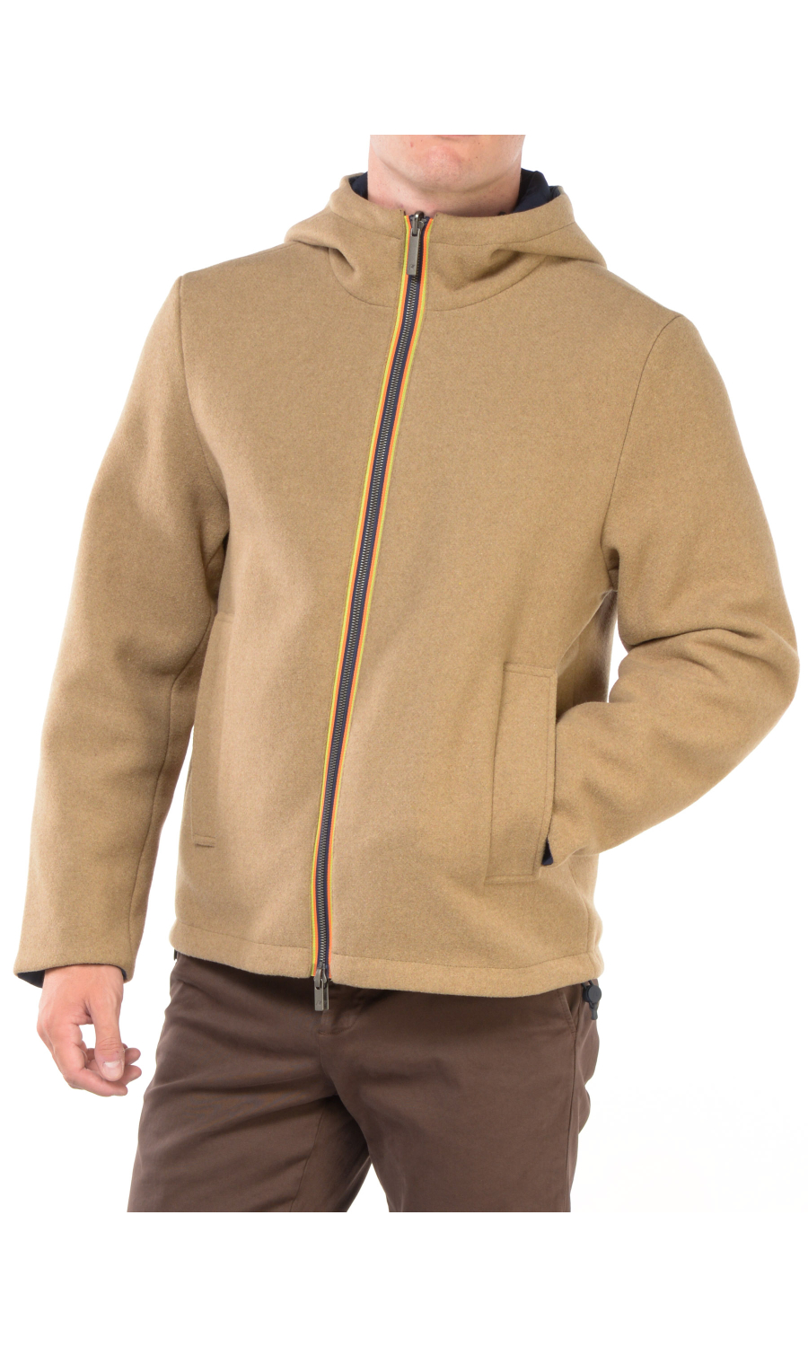 giubbino da uomo K Way Claudel Wool Bonded reversibile