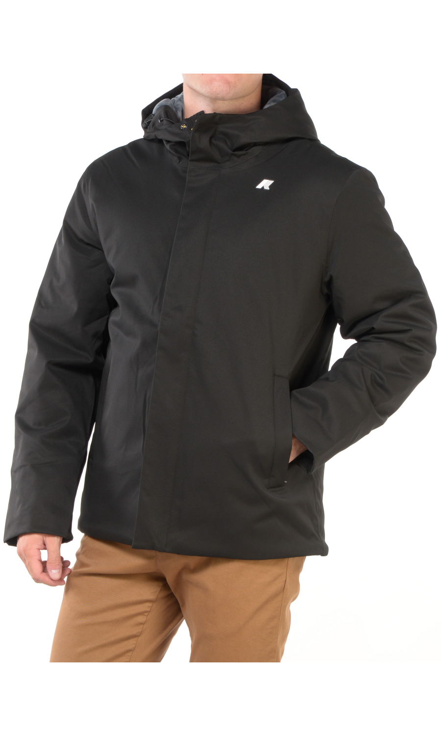 giubbino da uomo K Way Jacko Twill Marmotta con cappuccio
