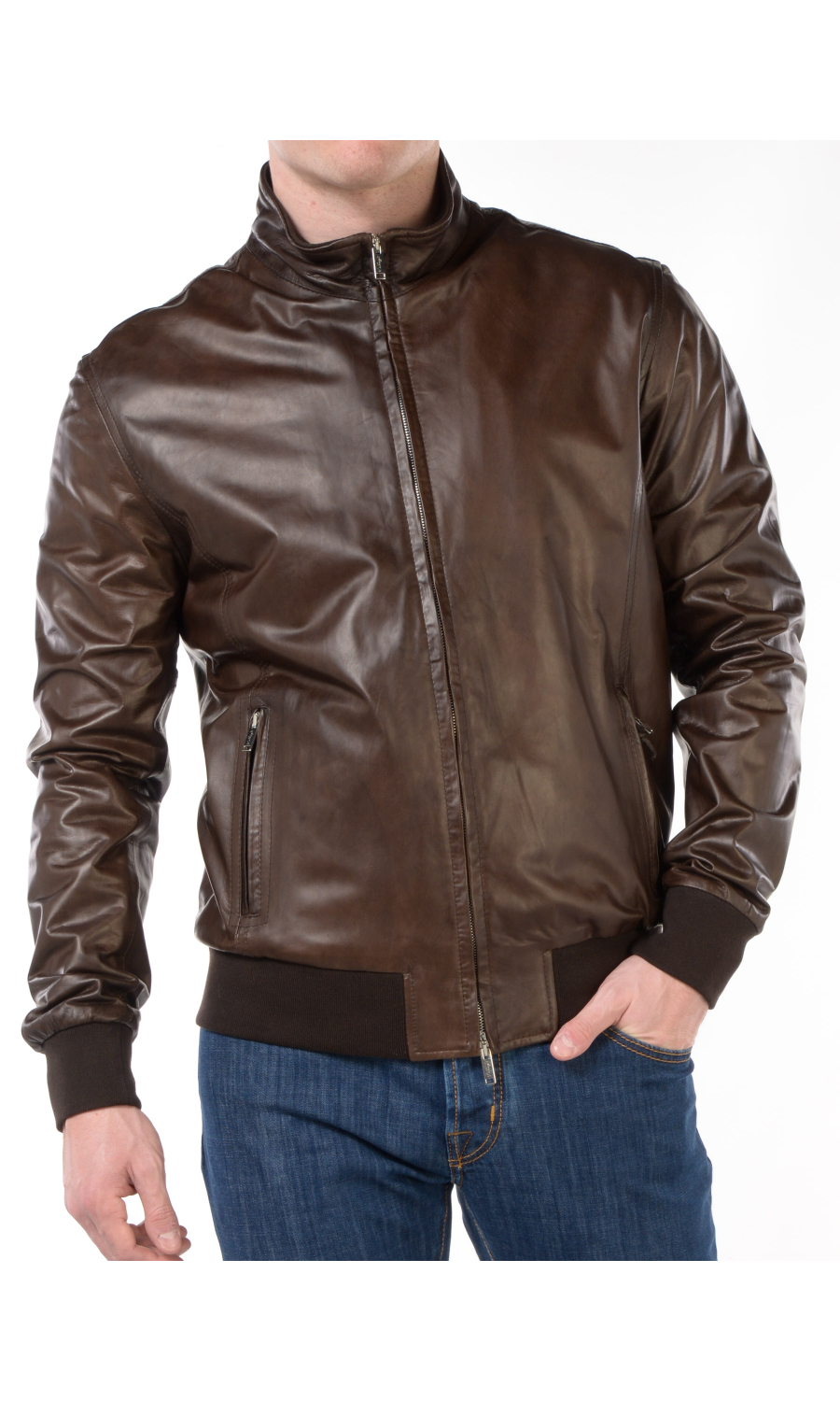 giubbino da uomo Volfagli Firenze bomber in vera pelle