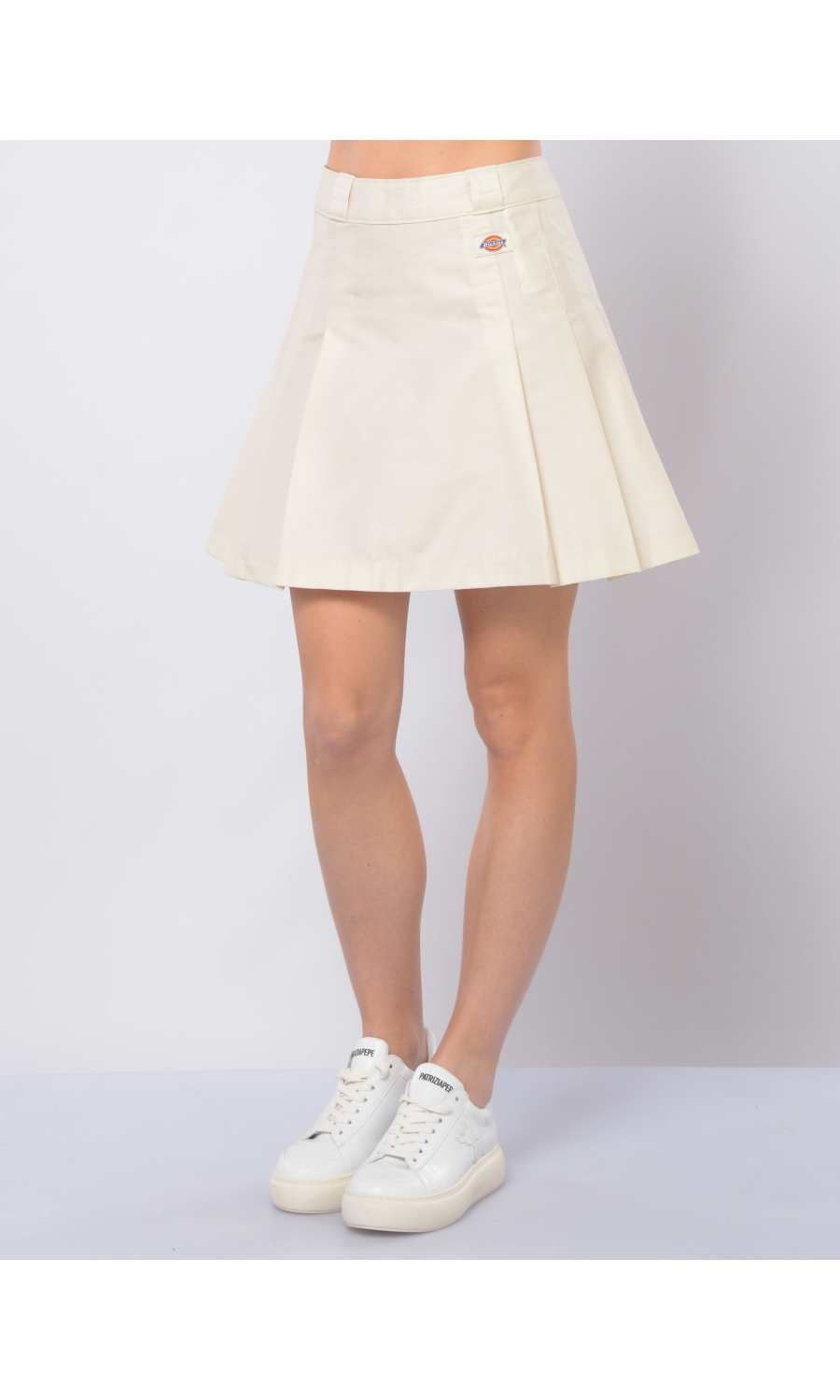 gonna corta da donna Dickies a pieghe con logo