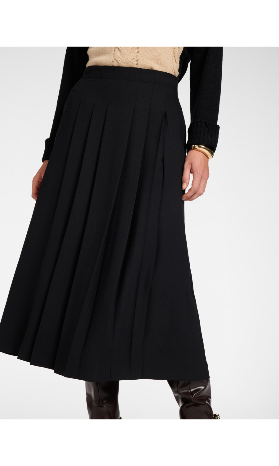 gonna Lunga da donna Elena Miro' plisse' enver satin