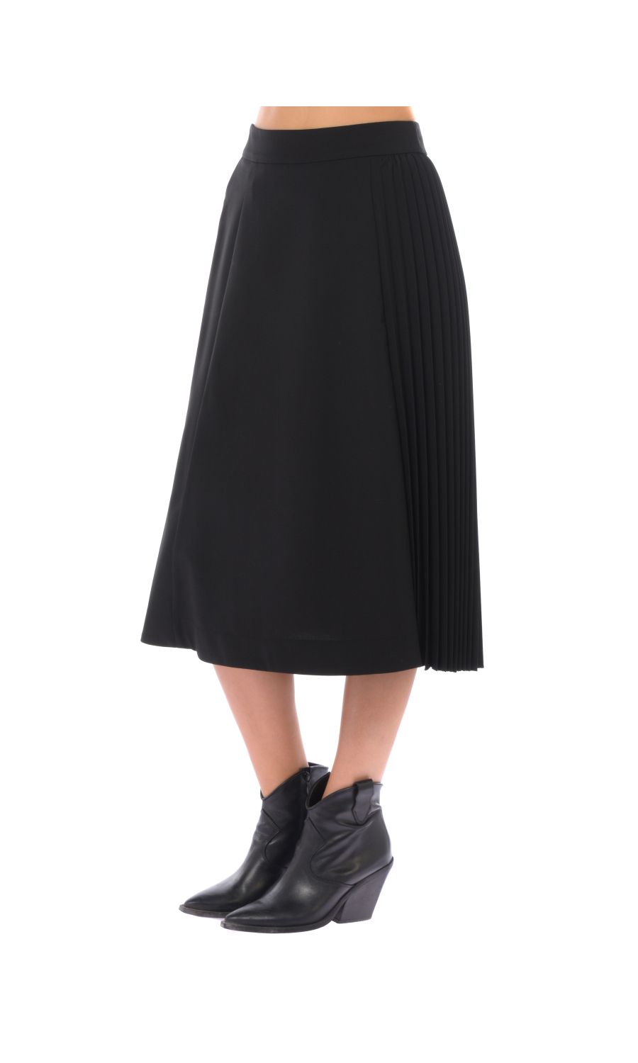 gonna lunga da donna Icona By Kaos a plisse' con tasca