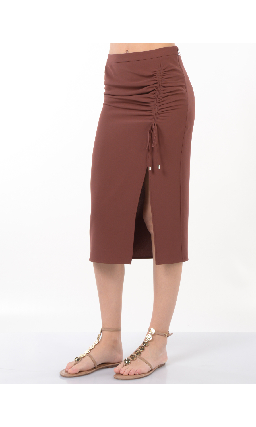 gonna lunga da donna Patrizia Pepe in crepe con coulisse