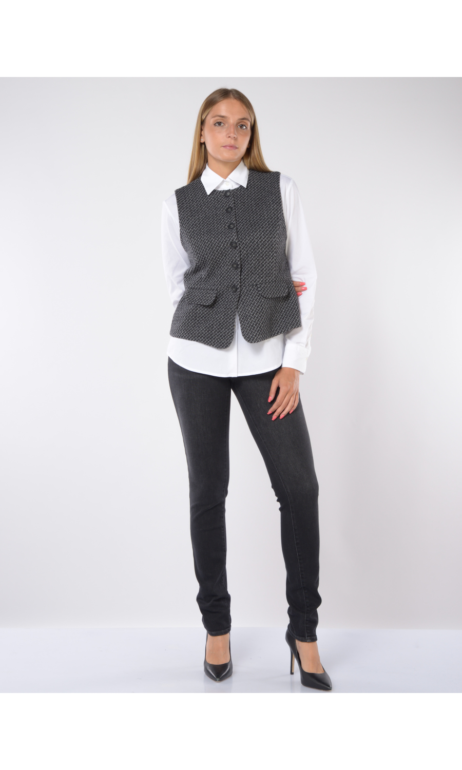 jeans da donna Emporio Armani Slim Fit in cotone riciclato