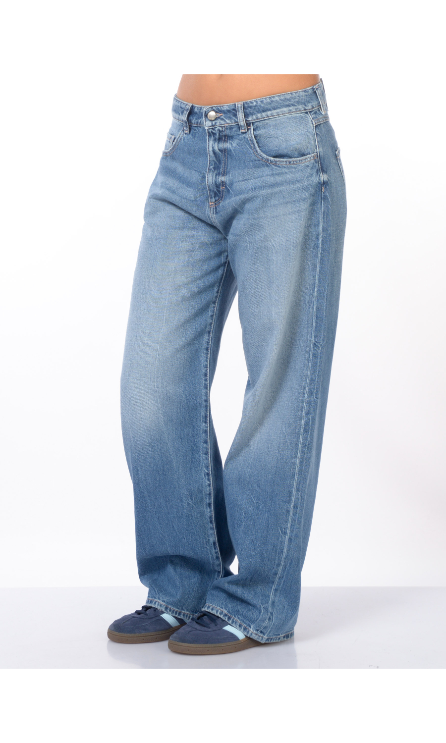 jeans da donna Icon Denim ampio stone washed