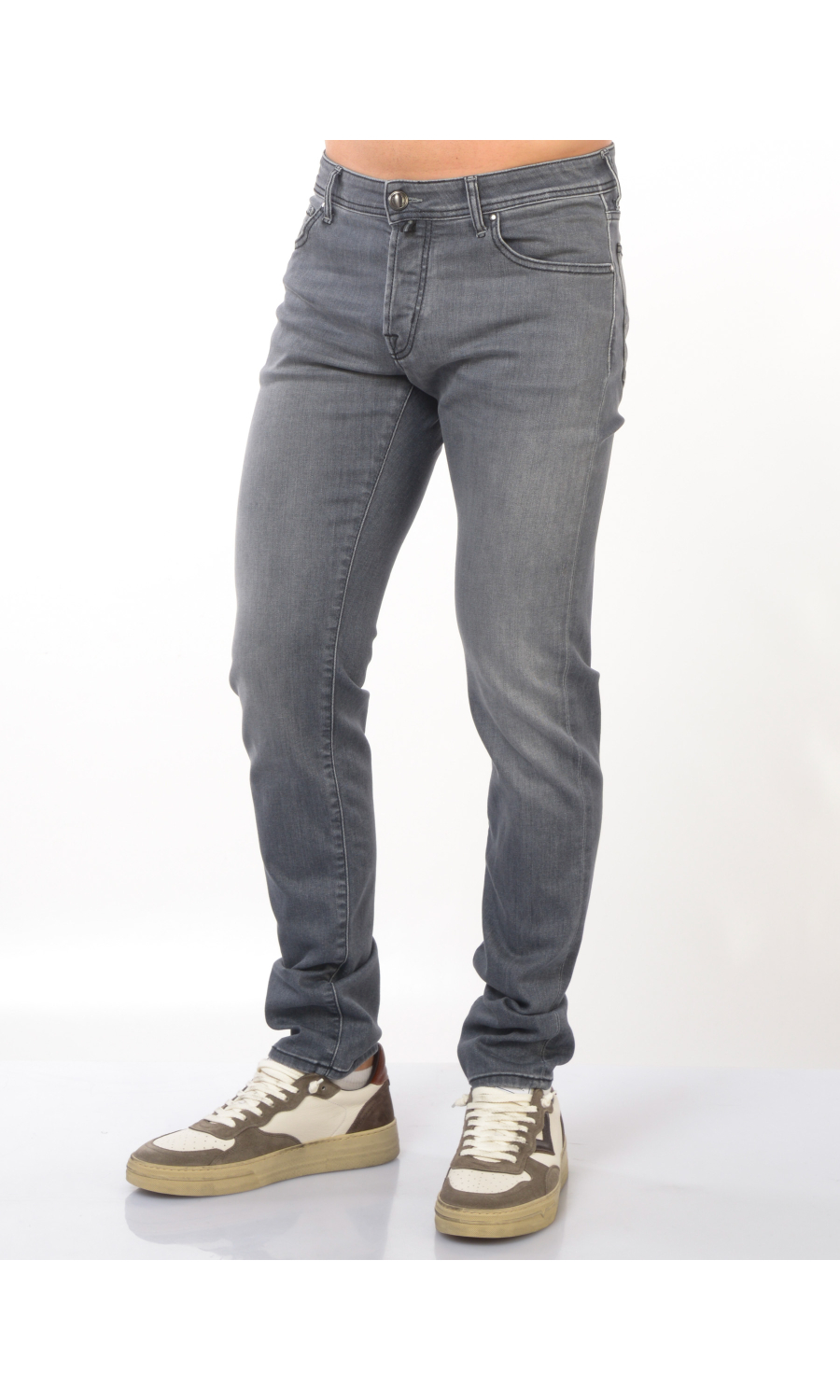 jeans da uomo Jacob Cohen Nick Slim con superslim fit lavaggio grigio