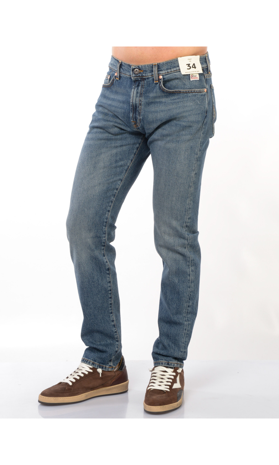 jeans da uomo Roy Roger's cinque tasche stone washed