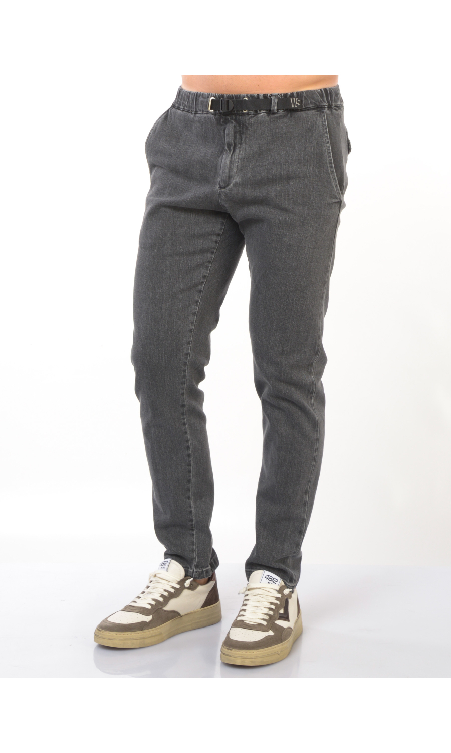 jeans da uomo White Sand con elastico e coulisse