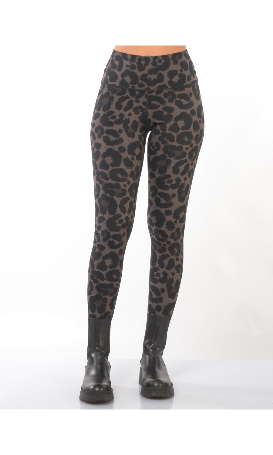 leggings da donna Oui stretch a fantasia animalier