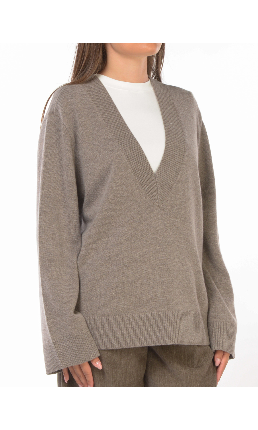 maglia da donna Eleh in lana con scollo a V