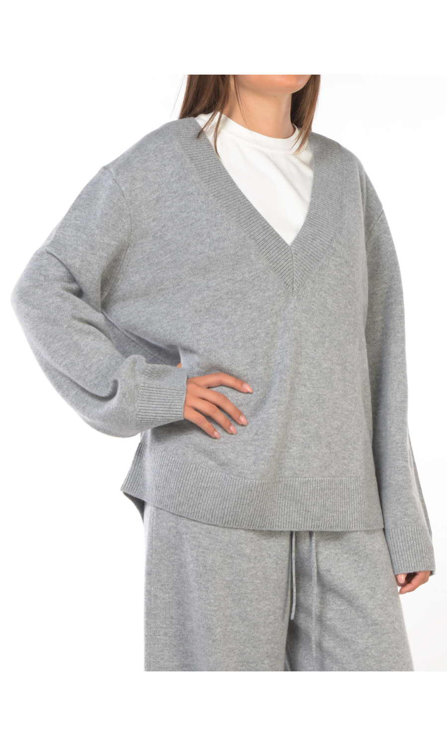 maglia da donna Eleh in lana con scollo a V