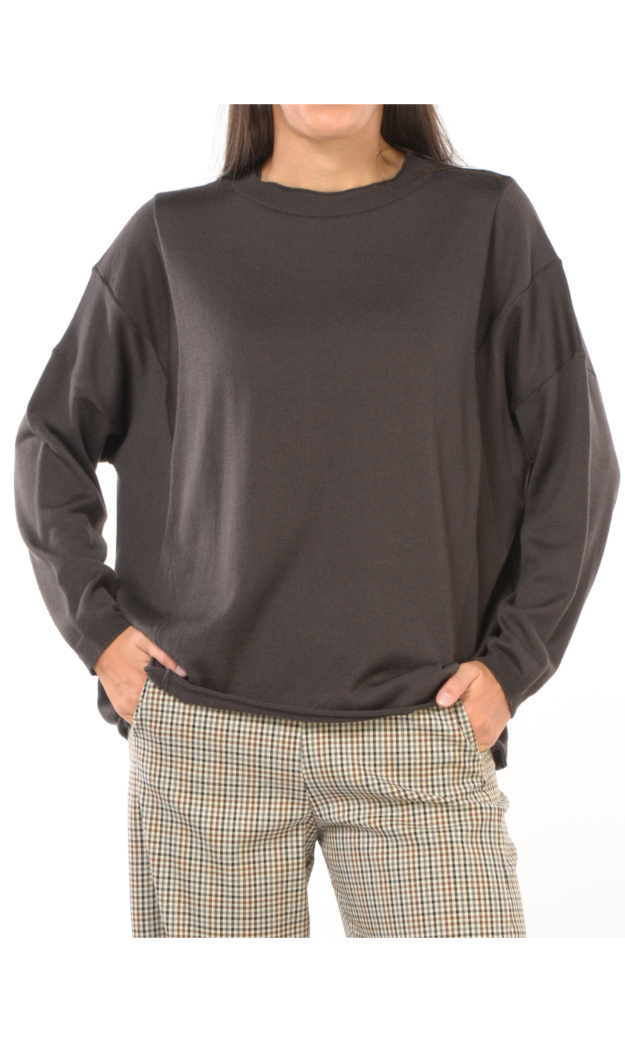 maglia da donna Jurere in lana merino linea a kimono