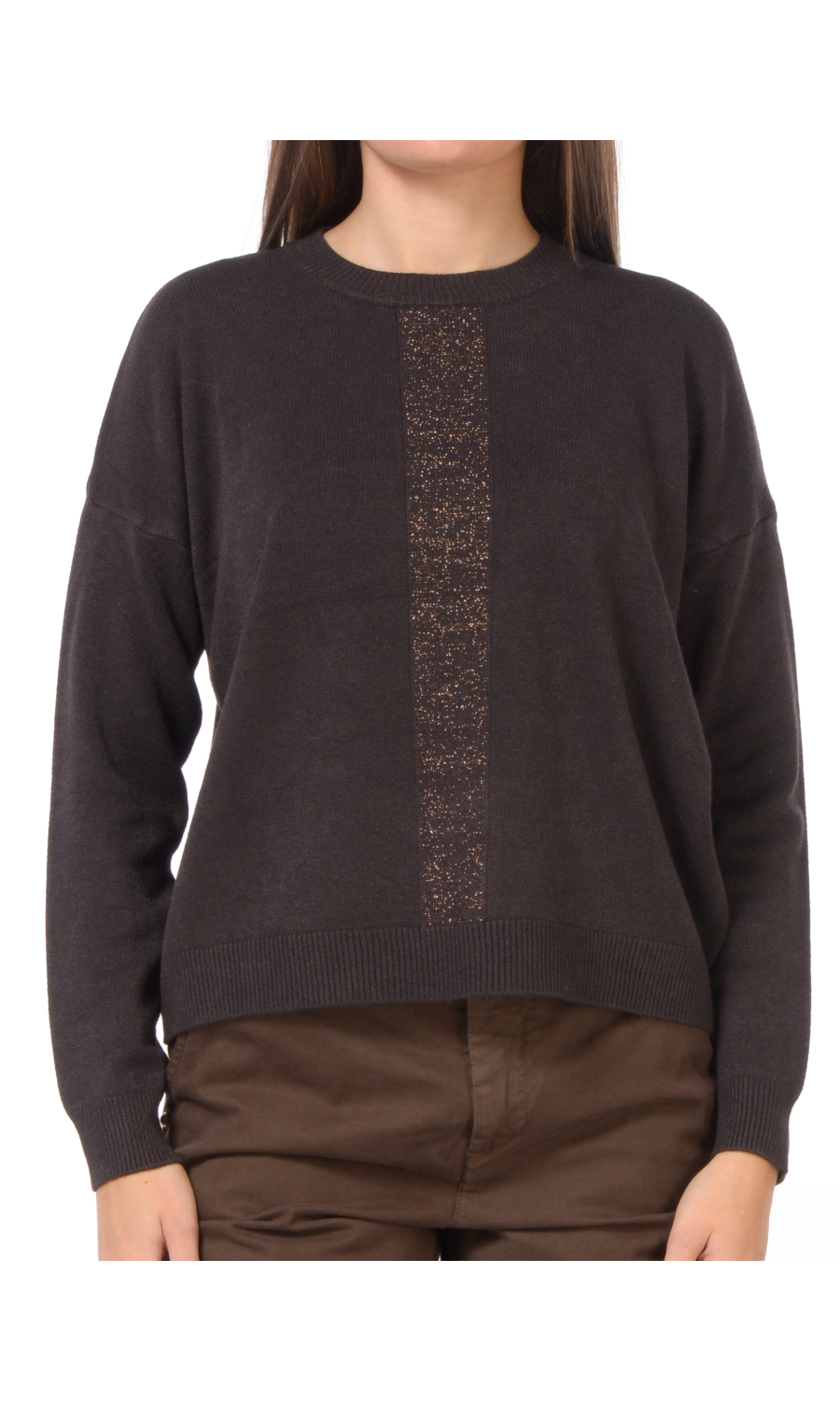 maglia da donna Kaos girocollo banda lurex