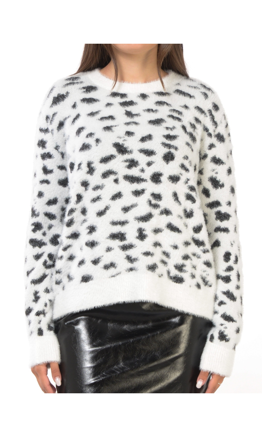 maglia da donna Kaos effetto peluche animalier