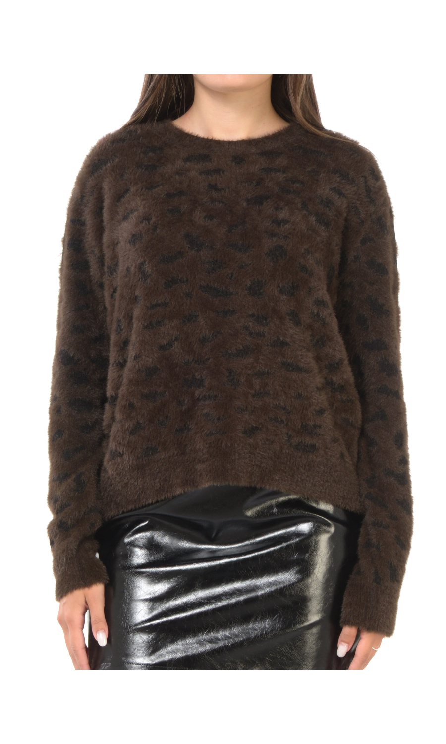 maglia da donna Kaos effetto peluche animalier