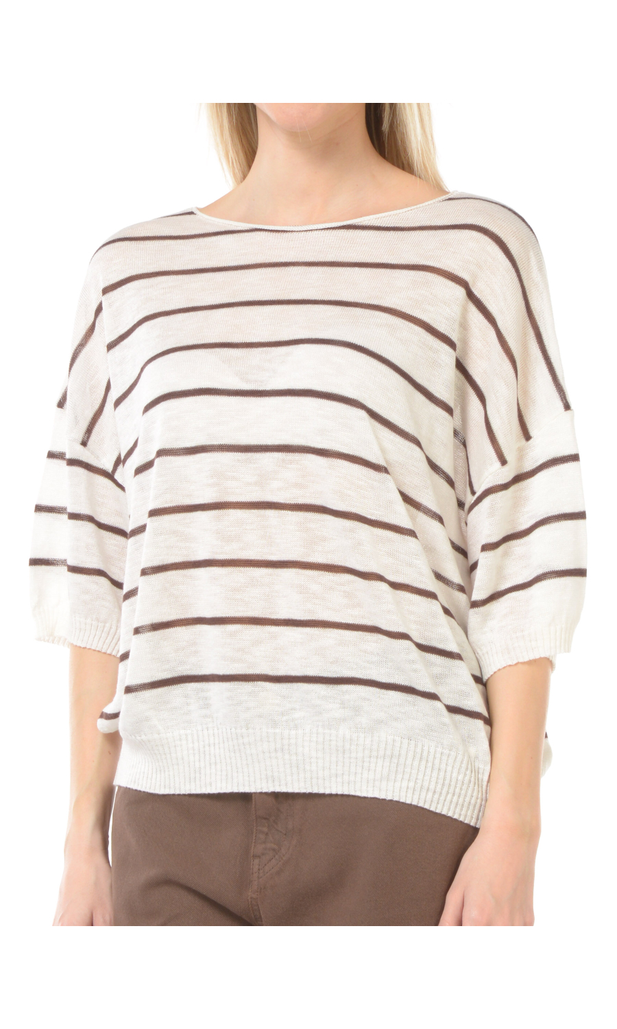 maglia da donna Kaos boxy a righe