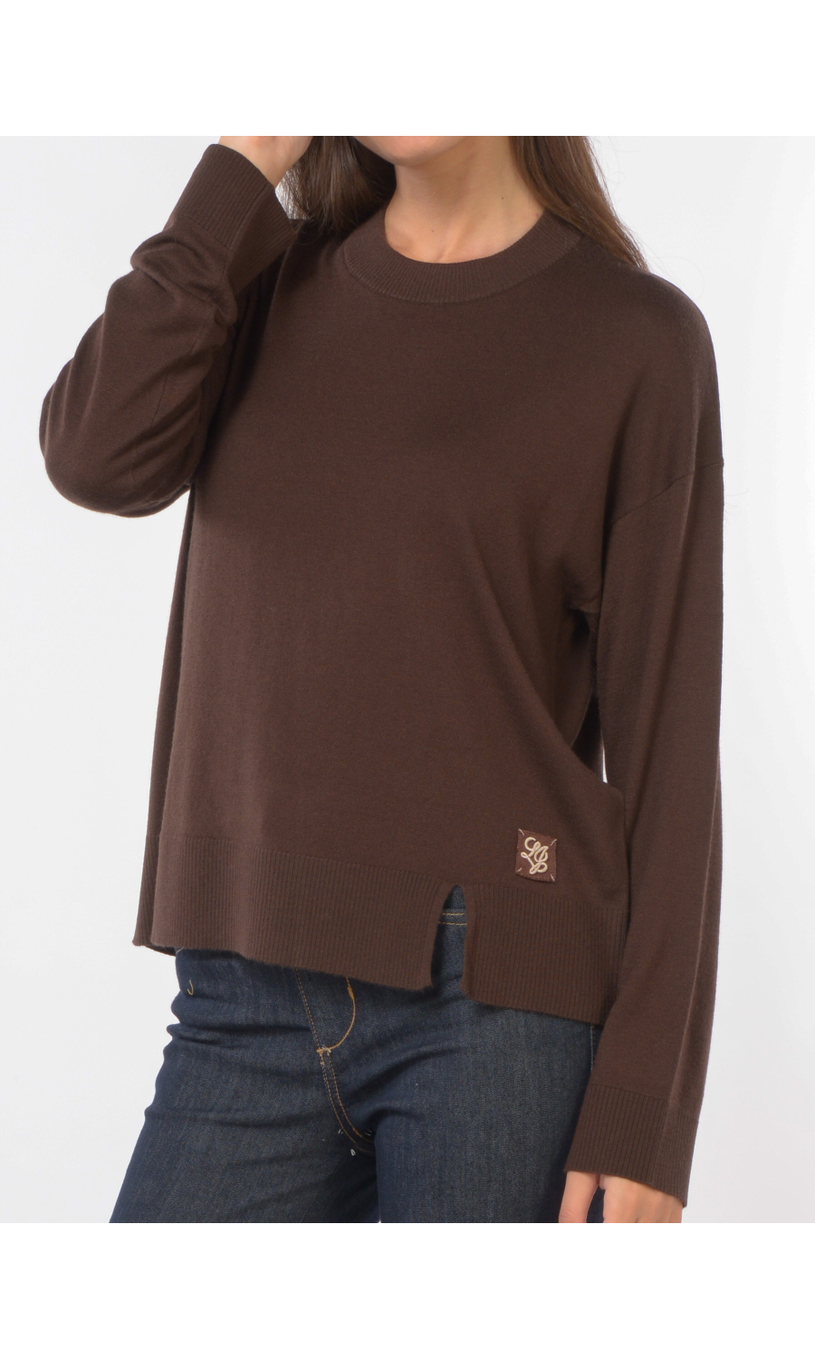 maglia da donna Liu Jo in misto lana con spacco