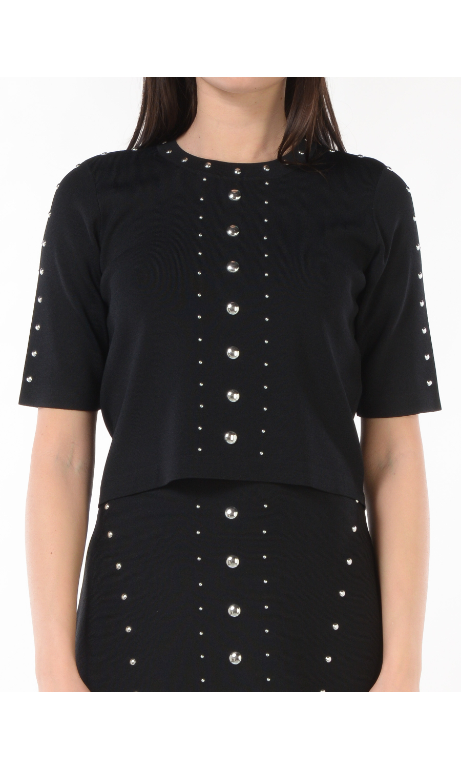 maglia da donna Liu Jo a manica corta con borchie