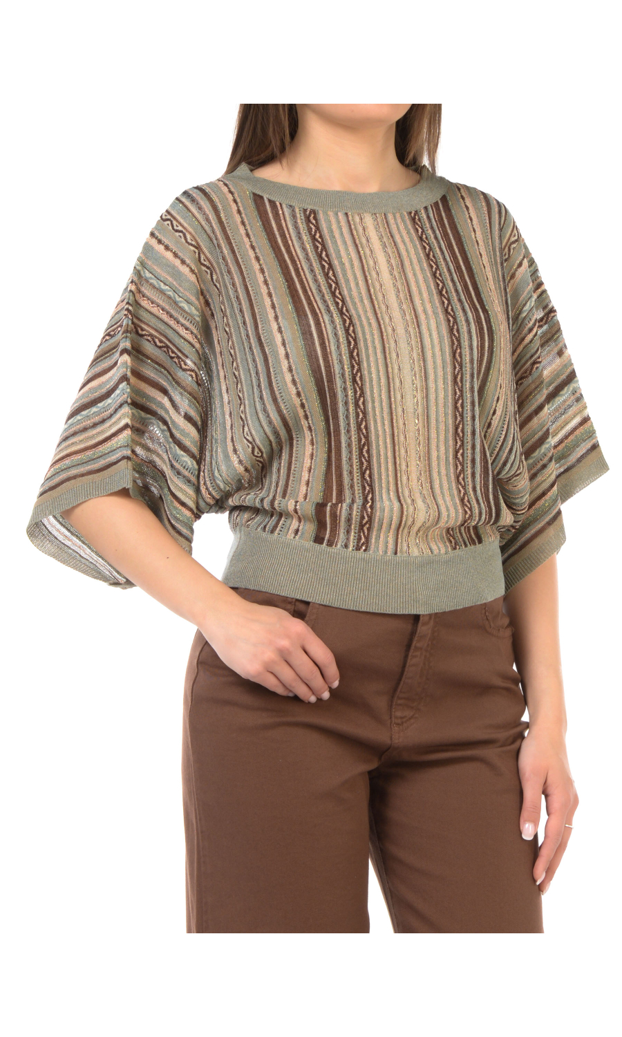 maglia da donna Nenette a kimono a righe