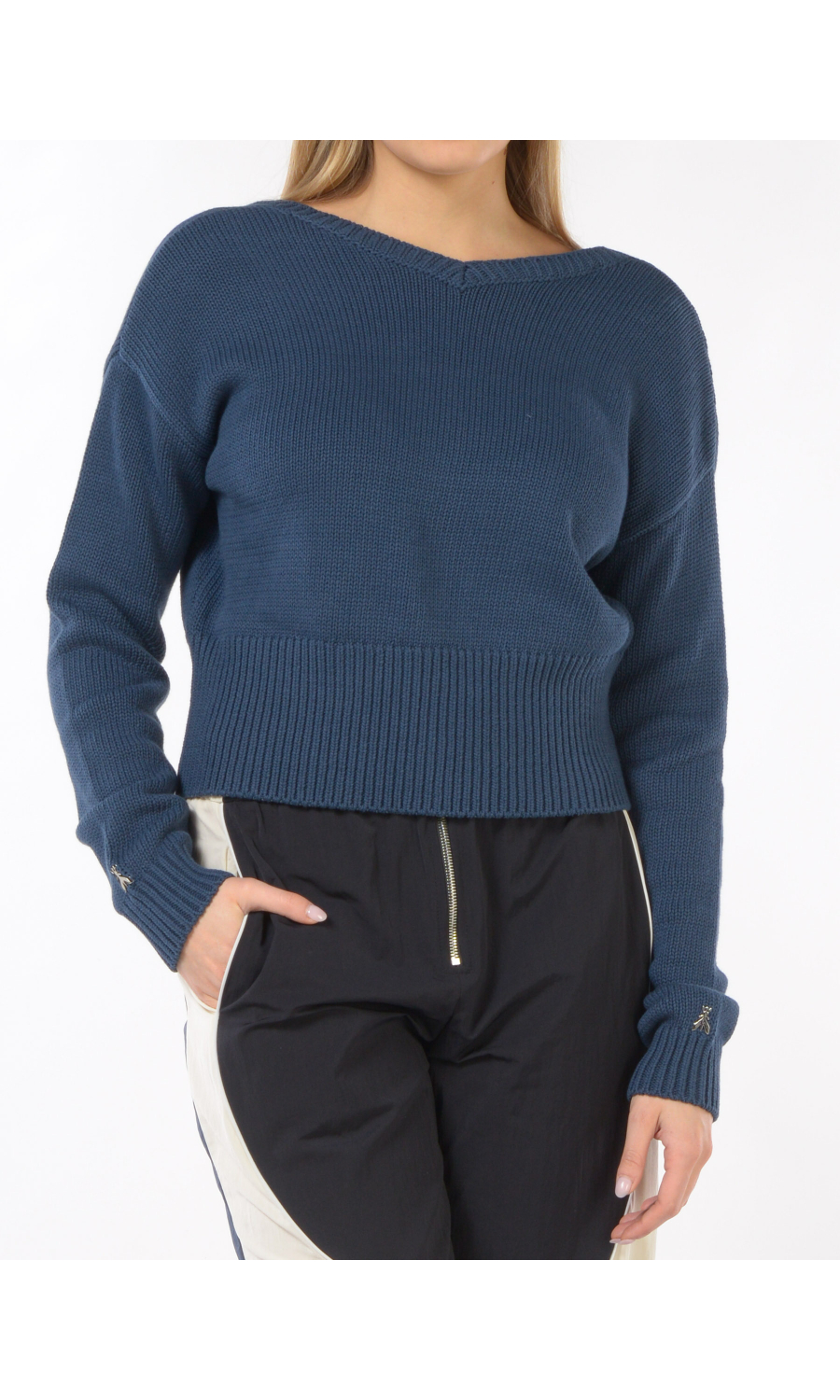 maglia da donna Patrizia Pepe aperta con scollo a V