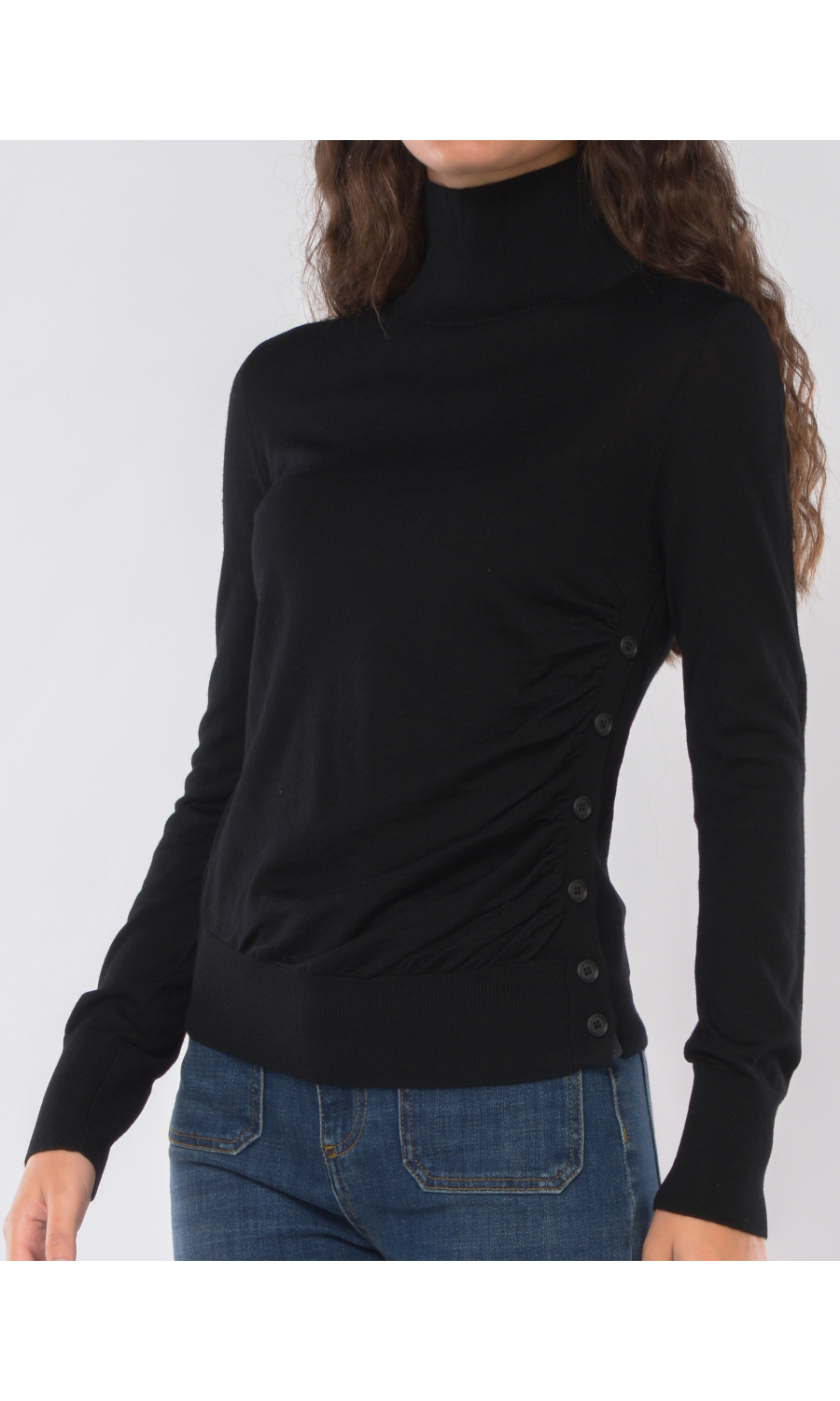 maglia da donna Pinko a collo alto con bottoni