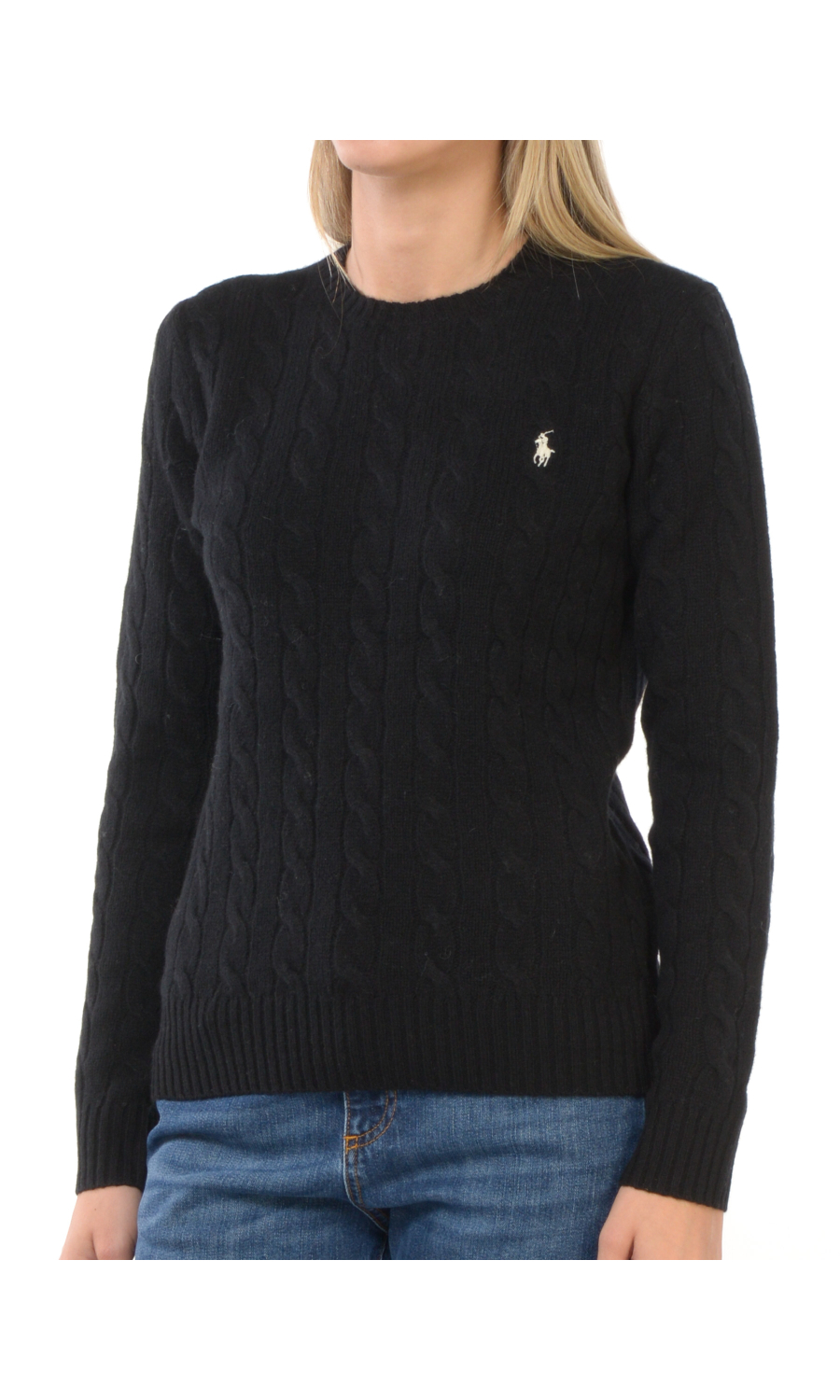 maglia da donna Ralph Lauren a girocollo in lana e cachemire