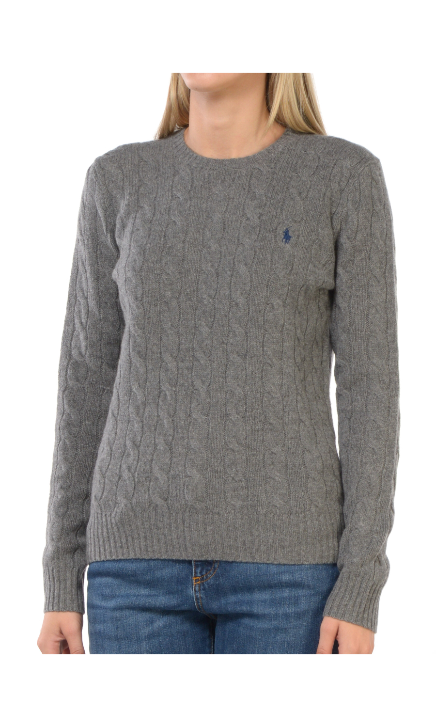 maglia da donna Ralph Lauren a girocollo in lana e cachemire