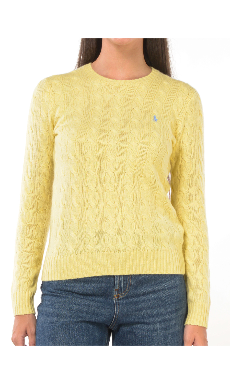 maglia da donna Ralph Lauren a girocollo in lana e cachemire