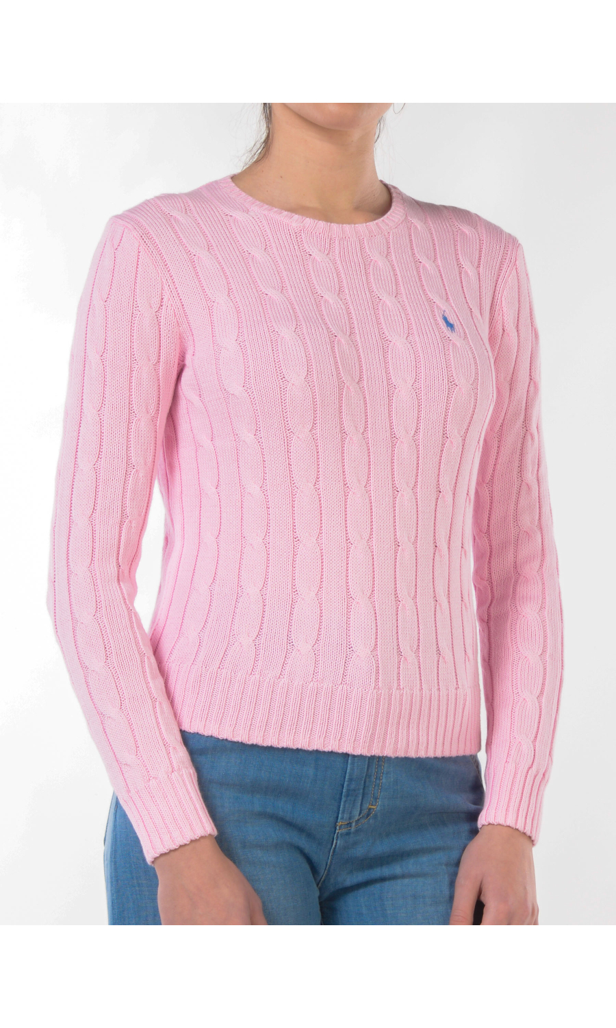 maglia da donna Ralph Lauren a trecce con logo