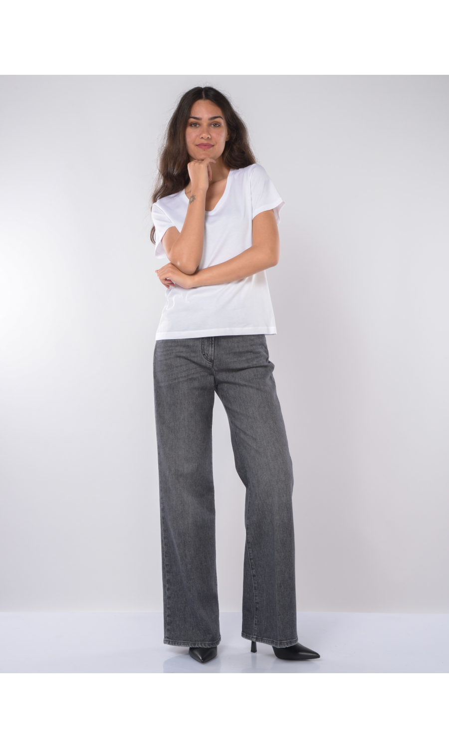 maglia da donna Seventy manica corta con scollo a V