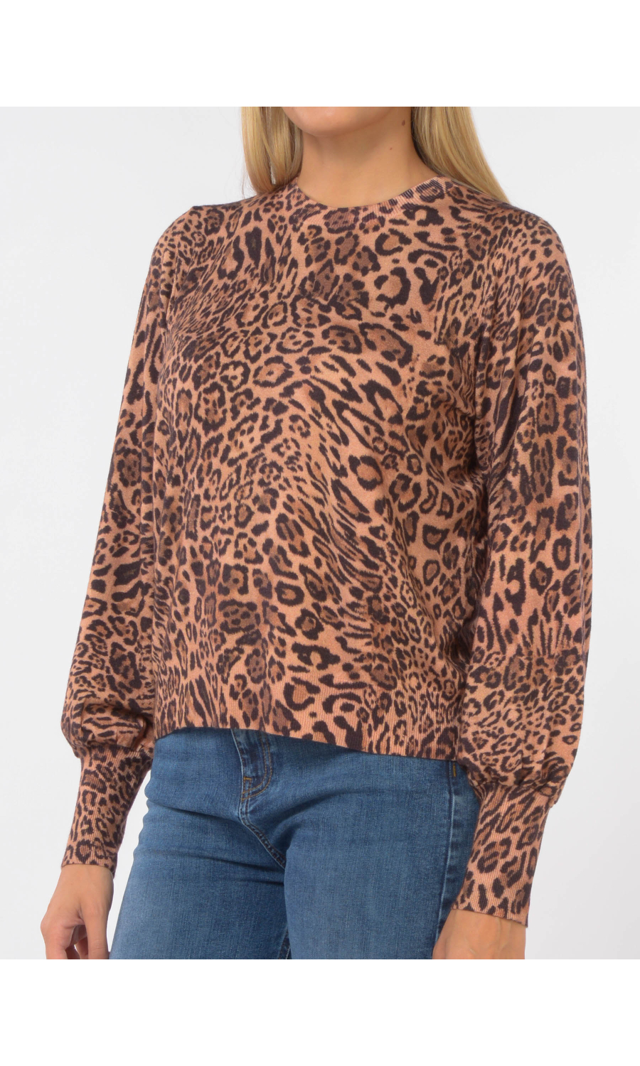 maglia da donna Twinset in viscosa a fantasia animalier