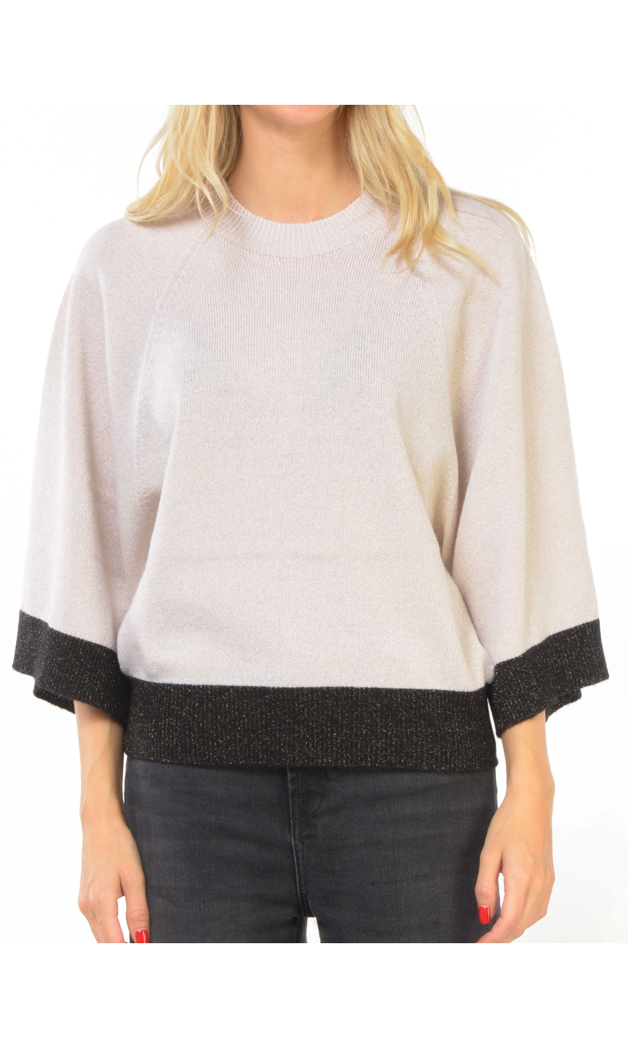 maglia da donna Twinset in lana e cachemire con lurex