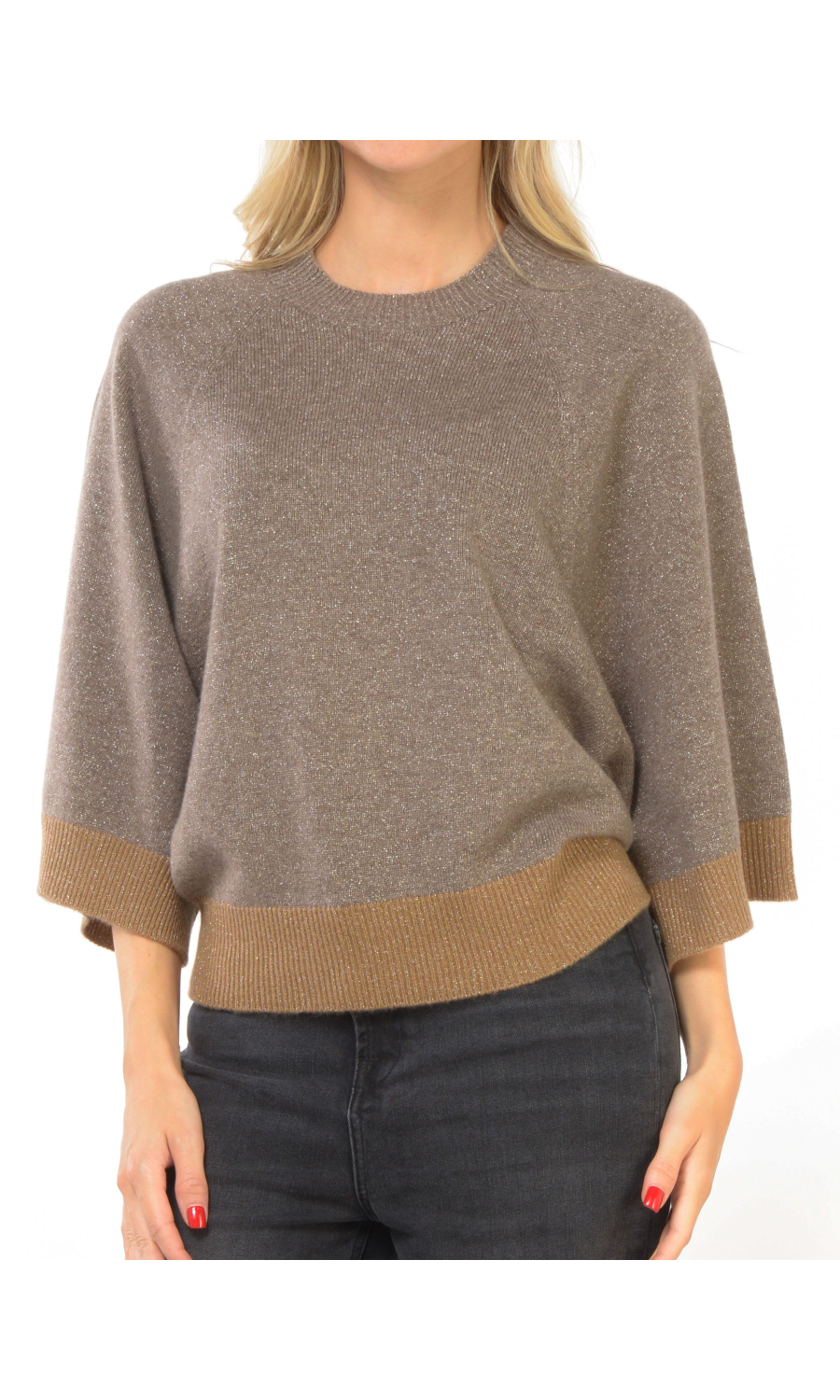 maglia da donna Twinset in lana e cachemire con lurex