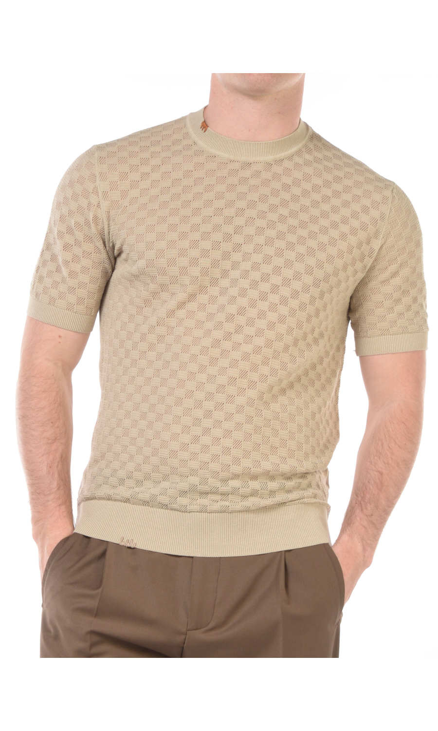 maglia da uomo Bob manica corta lavorata