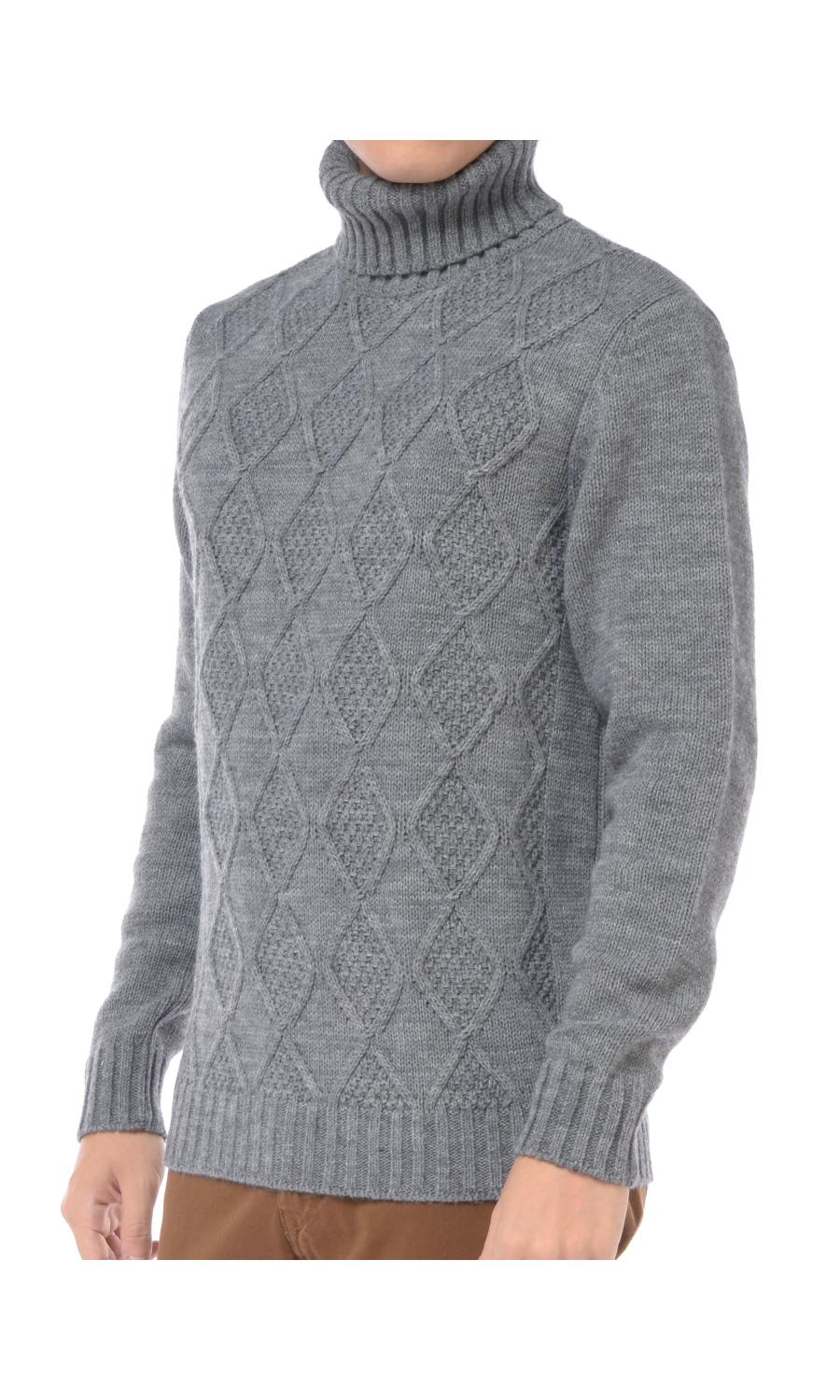 maglia da uomo Daniele Alessandrini collo alto a rombi