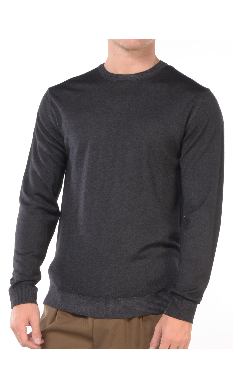 maglia da uomo Daniele Fiesoli in lana merino extrafine con toppa