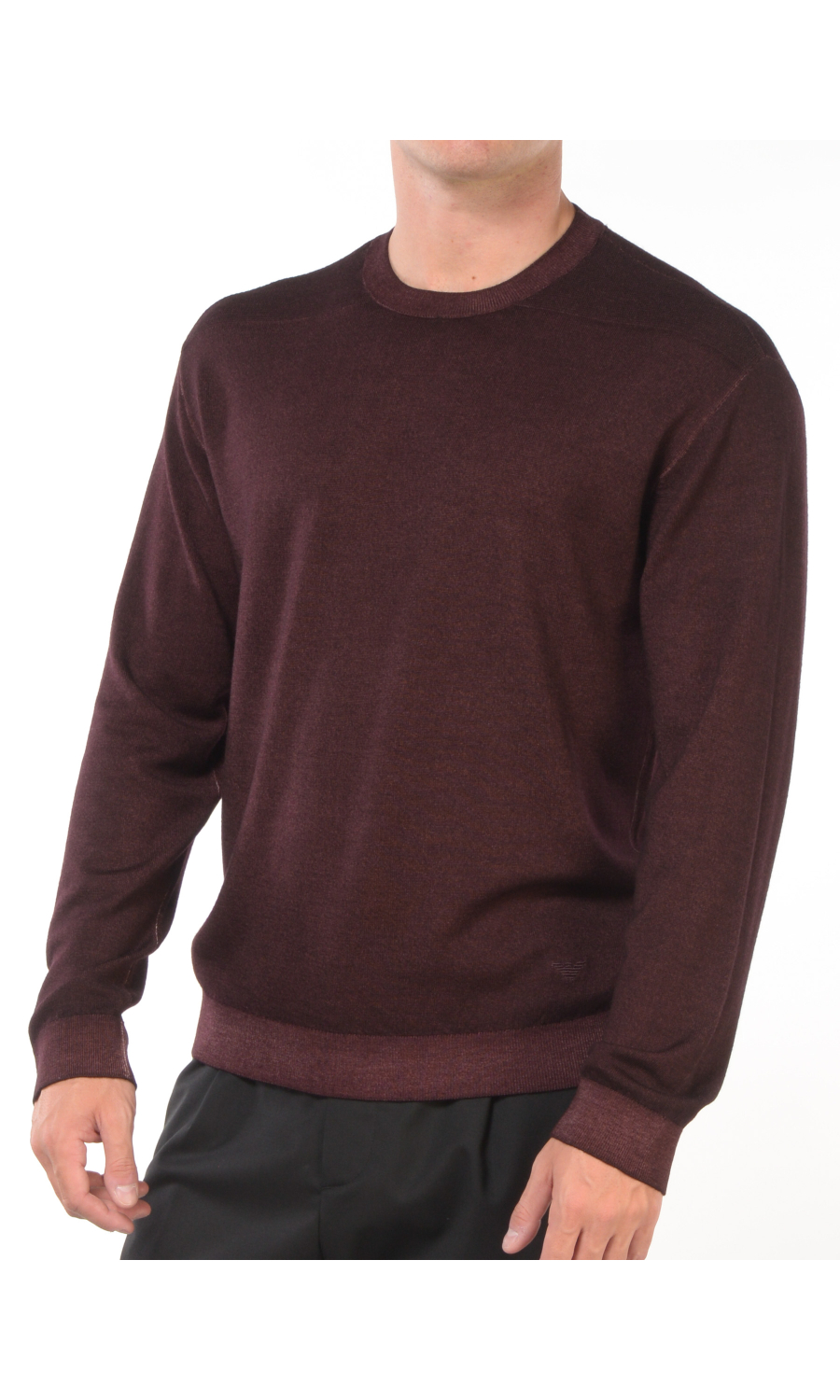 maglia da uomo Emporio Armani in lana vergine effetto vintage