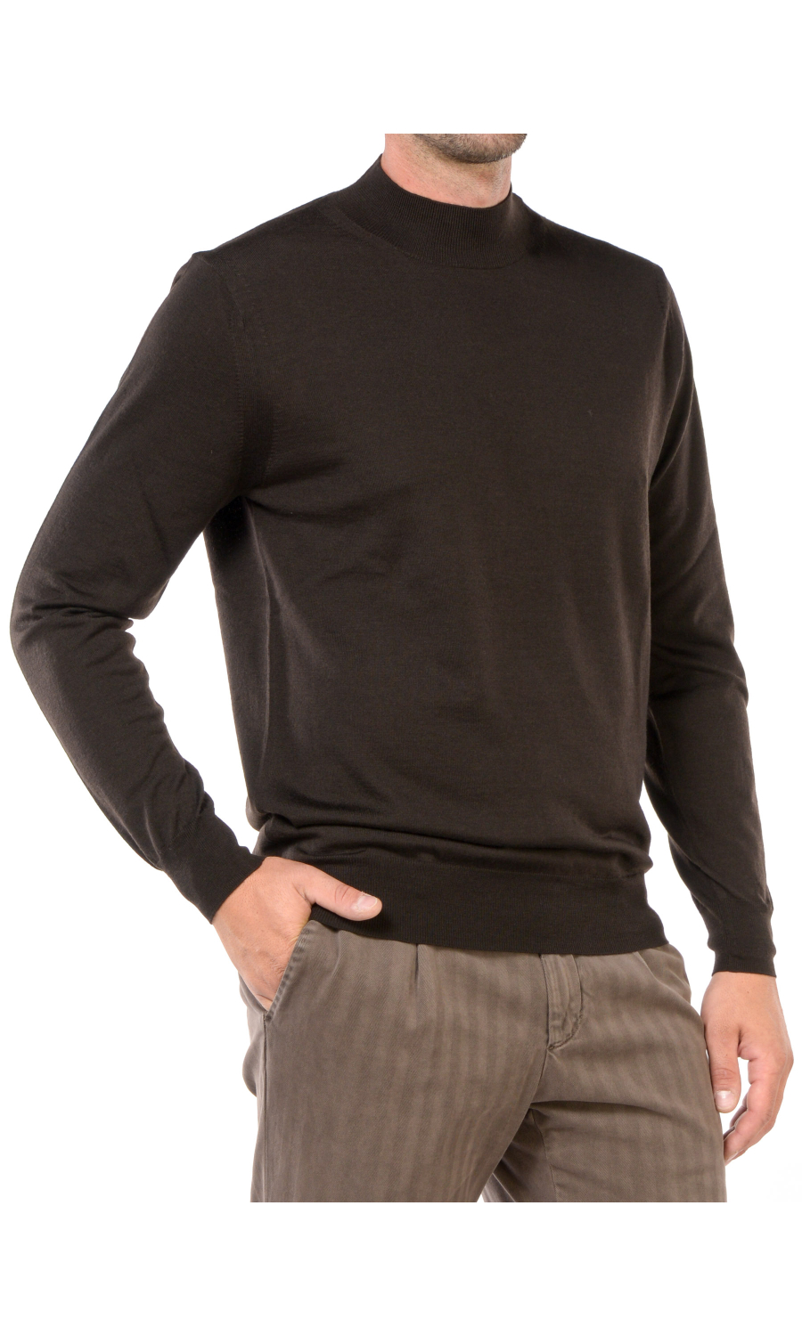 maglia da uomo Hosio a lupetto in lana