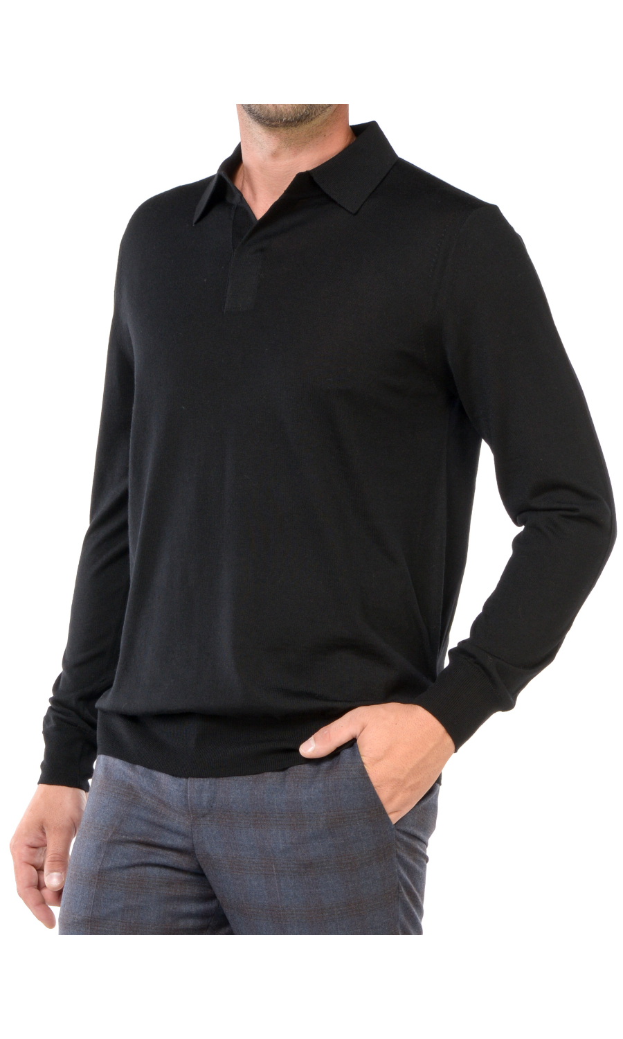 maglia da uomo Hosio collo derby in lana
