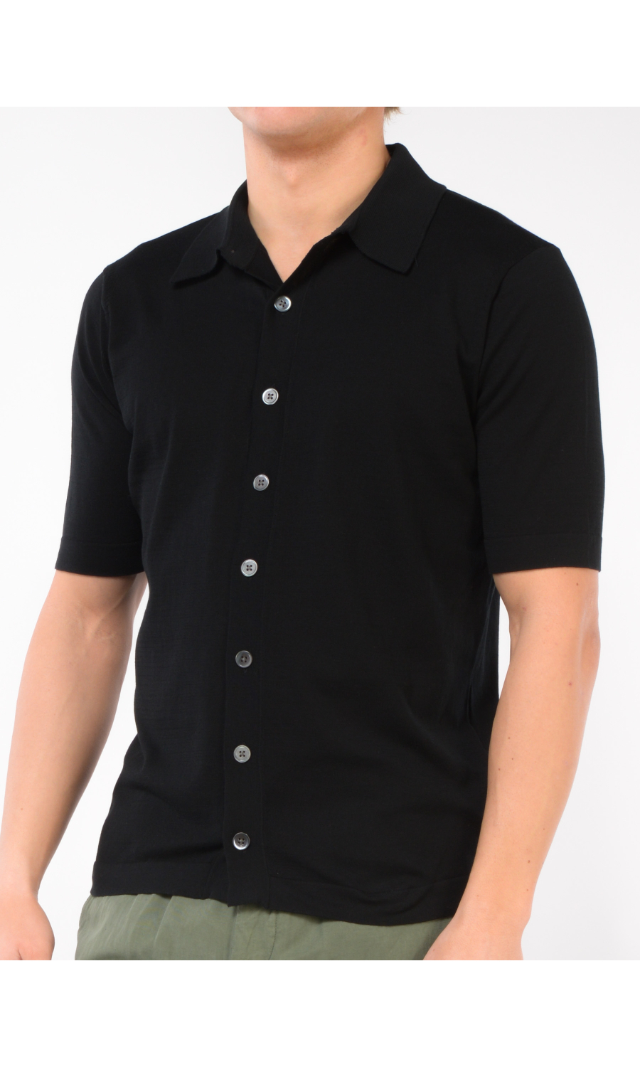 maglia da uomo Hosio a manica corta con bottoni