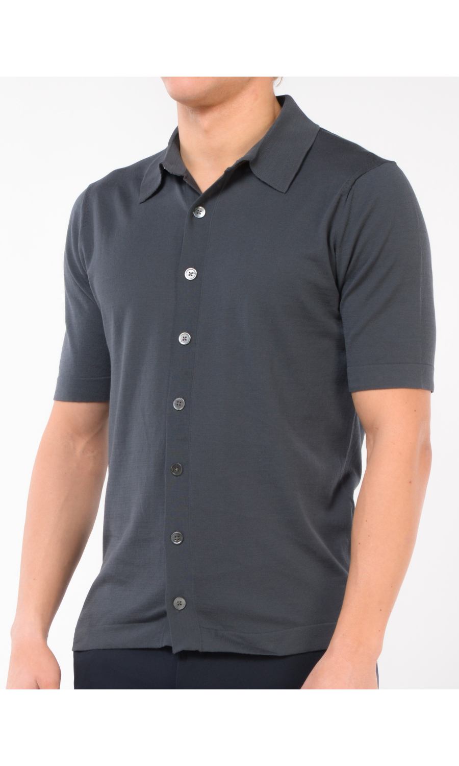 maglia da uomo Hosio a manica corta con bottoni